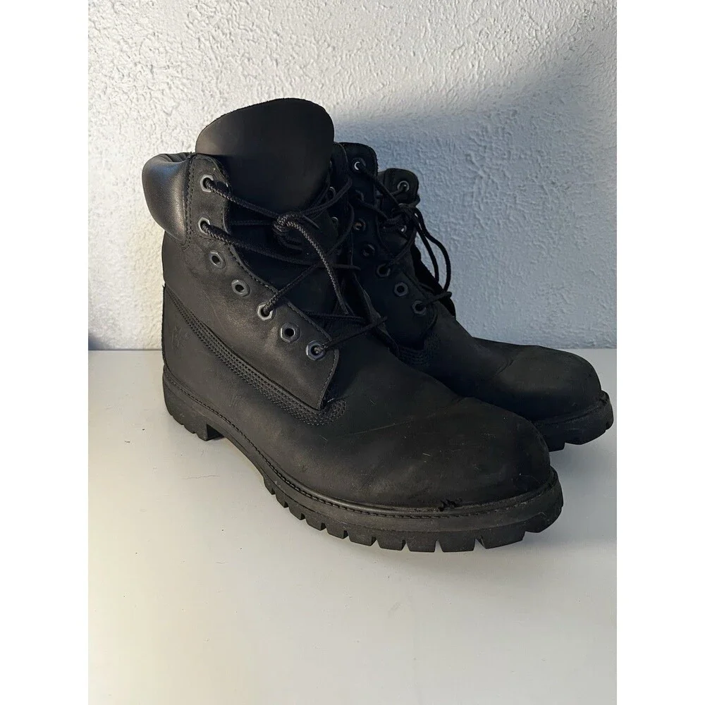 Timberland 6-Inch Premium Waterproof Boots Black Nubuck Size 11M